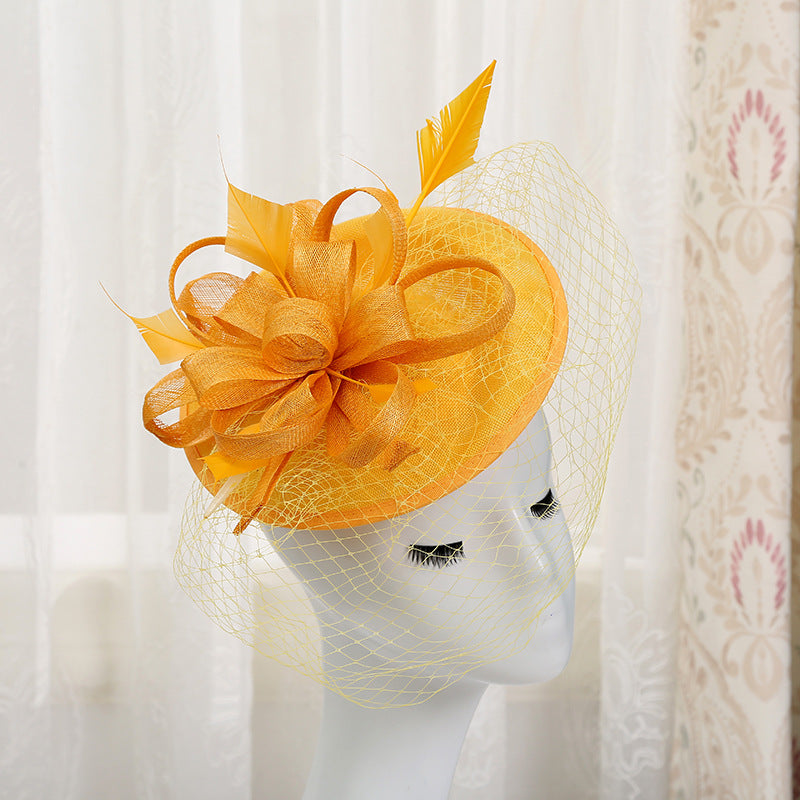 Flower Fascinator on headband,Women's Tea Party Hat, Derby Hat, Fancy Hat, Wedding Hat, Kentucky Derby Fashion